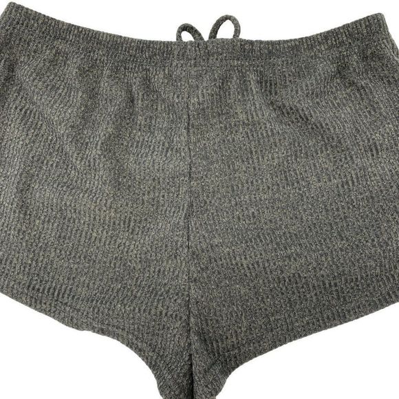 Lot of 2 Shorts plus bralette top 1817 size 1XL gray ribbed lounge - Picture 6 of 6